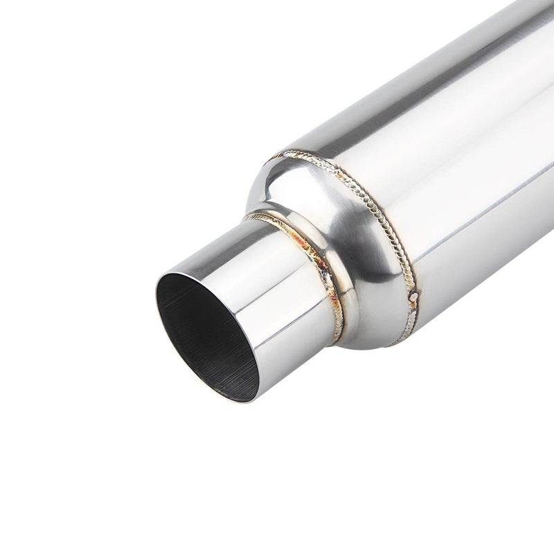 LCGP Universal Muffler 2.5" Inlet & Outlet 19'' Overall Length,Straight Through Design, Stainless Steel Resonator - Image 4